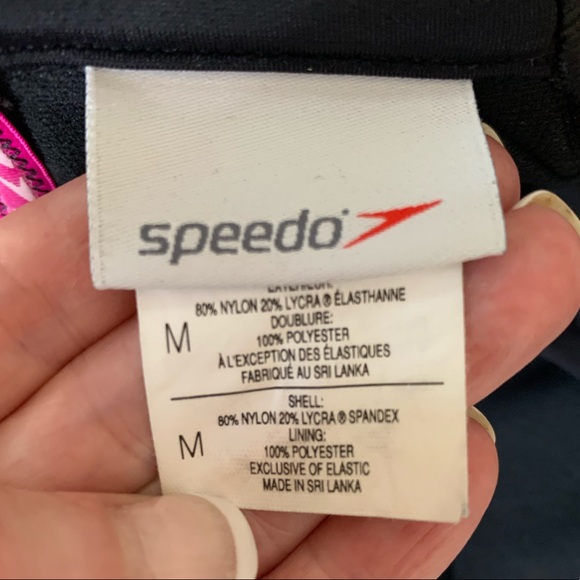 Speedo Zip Front Cropped Swim Top Sz M - Picture 7 of 8